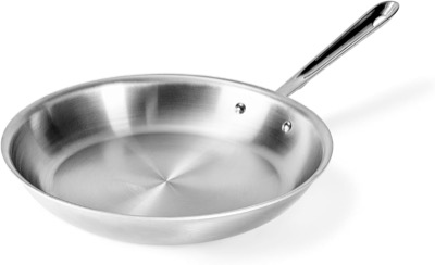 D5 5-Ply Brushed Stainless Steel Fry Pan 12 Inch